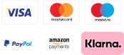 Visa, Mastercard, Maestro, Paypal, Amazon Payments, Klarna