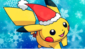 Christmas Pokemon Pikachu in a hat