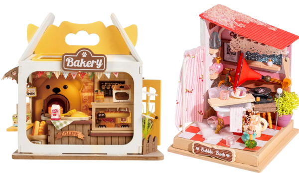 Robotime Teddy Breadbox and Bubble bath room[1]