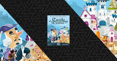 Castle Combo Card Game Box image on light blue background