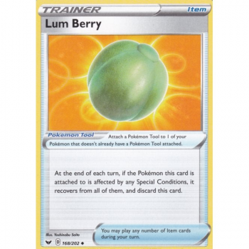 Lum Berry : SWORD AND SHIELD BASE SET 168/202 - Pokemon Single Card