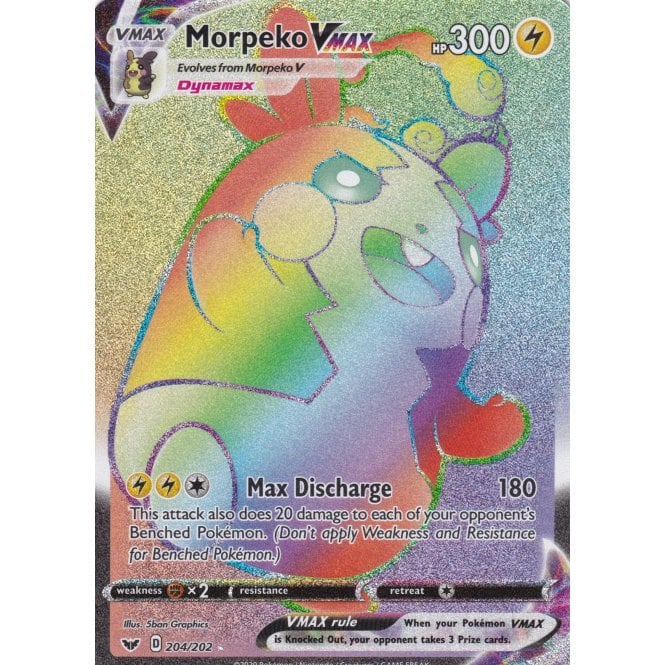 Pokemon Single Card Sword & Shield Base Set - 204/202 : Morpeko VMAX | Chaos Cards Pokemon Single Card Sword & Shield Base Set - 204/202 : Morpeko VMAX | Chaos Cards