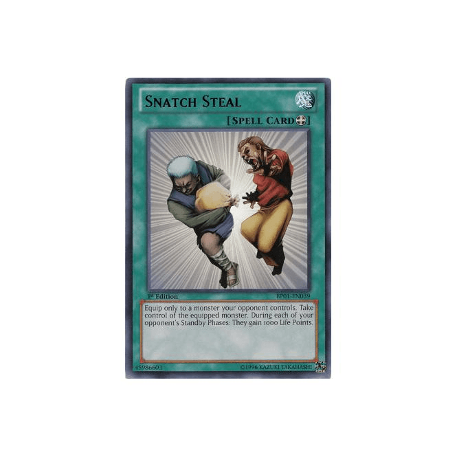 Yu-Gi-Oh! Card SD5-EN019 Snatch Steal (Common) | Chaos Cards Yu-Gi-Oh! Card SD5-EN019 Snatch Steal (Common) | Chaos Cards