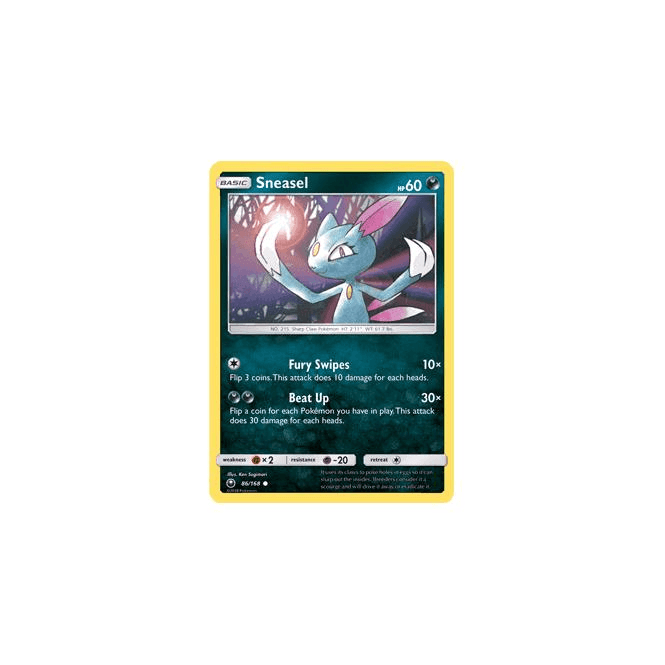 Pokemon Single Card SUN AND MOON - CELESTIAL STORM - 086/168 : Sneasel | Chaos Cards Pokemon Single Card SUN AND MOON - CELESTIAL STORM - 086/168 : Sneasel | Chaos Cards