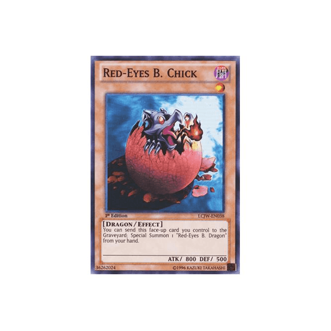 YuGiOh! Card LCJWEN038 RedEyes B. Chick (Super Rare) Chaos Cards