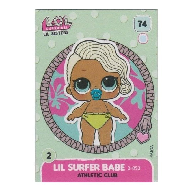 L.O.L. Surprise Single Card 074 LIL SURFER BABE ATHLETIC CLUB