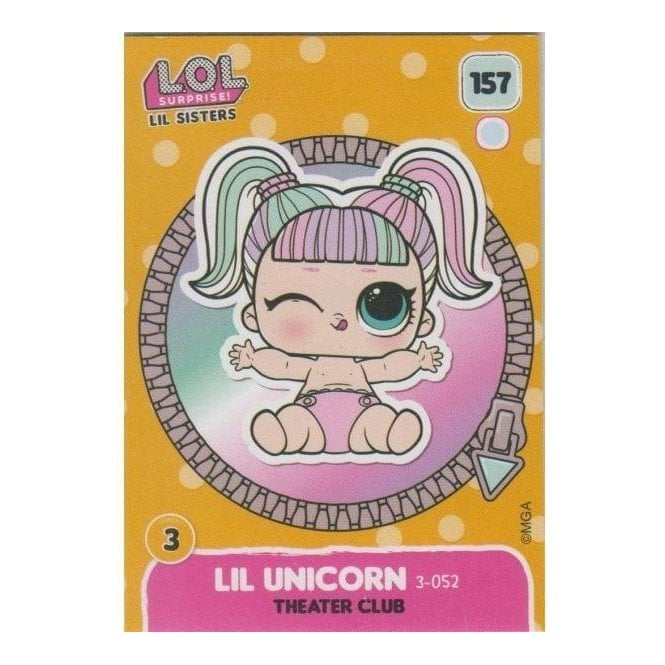 L.O.L. Surprise Single Card 157 LIL UNICORN THEATER CLUB