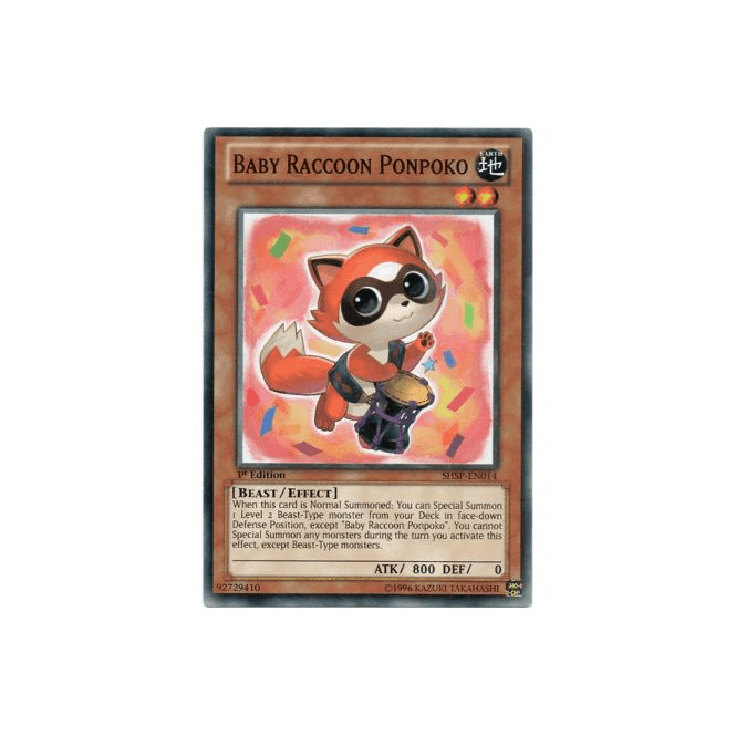 yugioh raccoon cards Majespecter Bunbuku MP16-EN126 Ultra Rare 1st Edition N All cards will be carefully packed for safe transit Yu-Gi-Oh! Card SHSP-EN014 Baby Raccoon