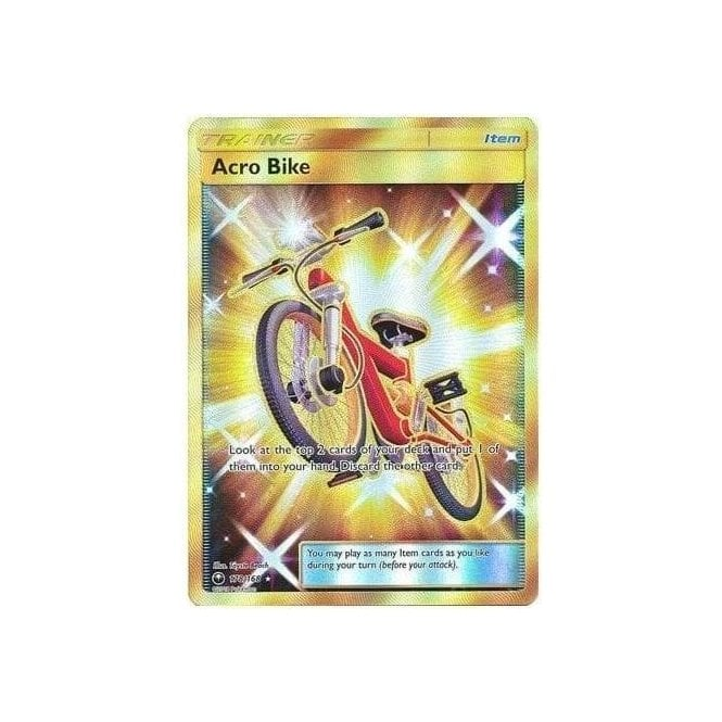 acro bike pokemon card Cosmic Eclipse Season 1 PTCGO Code Cavern Trading Cards, LLC You may play as many Item cards as you like during your turn (before your attack) Acro Bike - 123a/168 (Pokemon