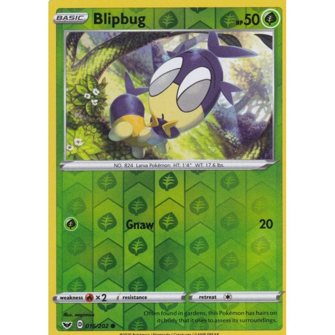 Pokemon Single Card Sword Shield Base Set Reverse Holo 16 2 Blipbug Chaos Cards Pokemon Single Card Sword Shield Base Set Reverse Holo 16 2 Blipbug Chaos Cards