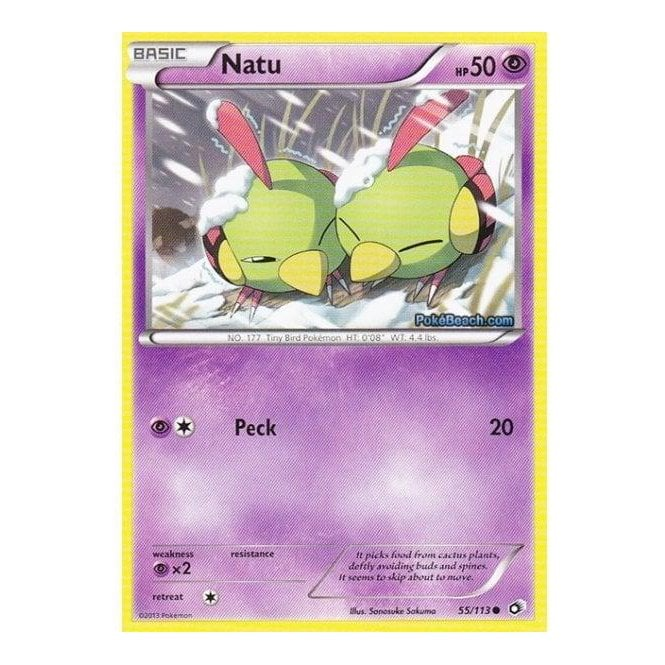 pokemon natu card - Wisdom of Sea and Sky Common Retreat cost Pokemon Card 032/078 NATU -