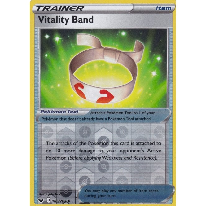 4x VITALITY BAND 185/202 Sword & Shield Playset Trainer Pokémon Card Near Mint 4x VITALITY BAND 185/202 Sword & Shield Playset Trainer Pokémon Card Near Mint