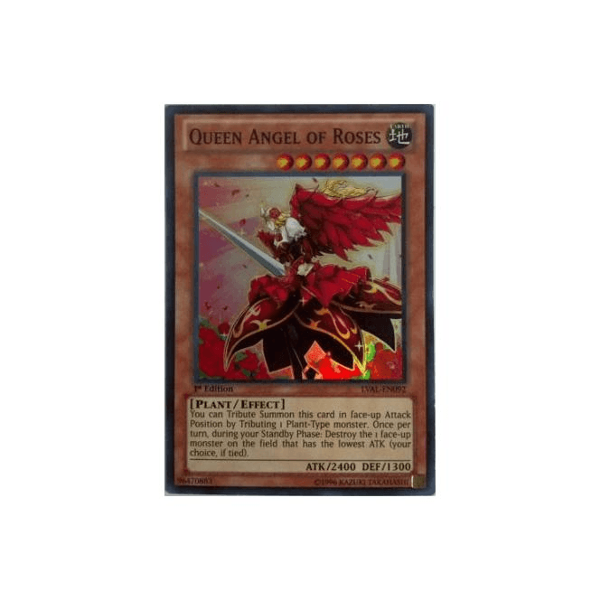 Yu-Gi-Oh! Card LVAL-EN092 Queen Angel of Roses (Super Rare) | Chaos Cards