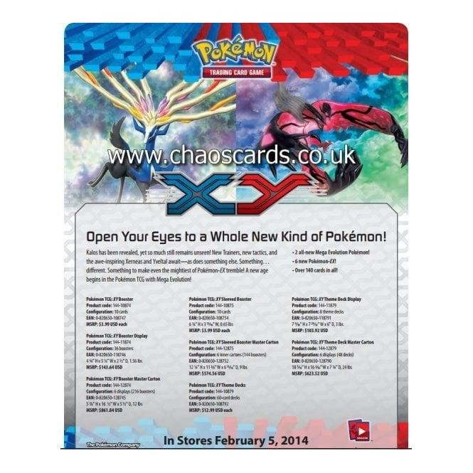 Pokemon XY Booster Box (36 packs) XY Base Set Chaos Cards