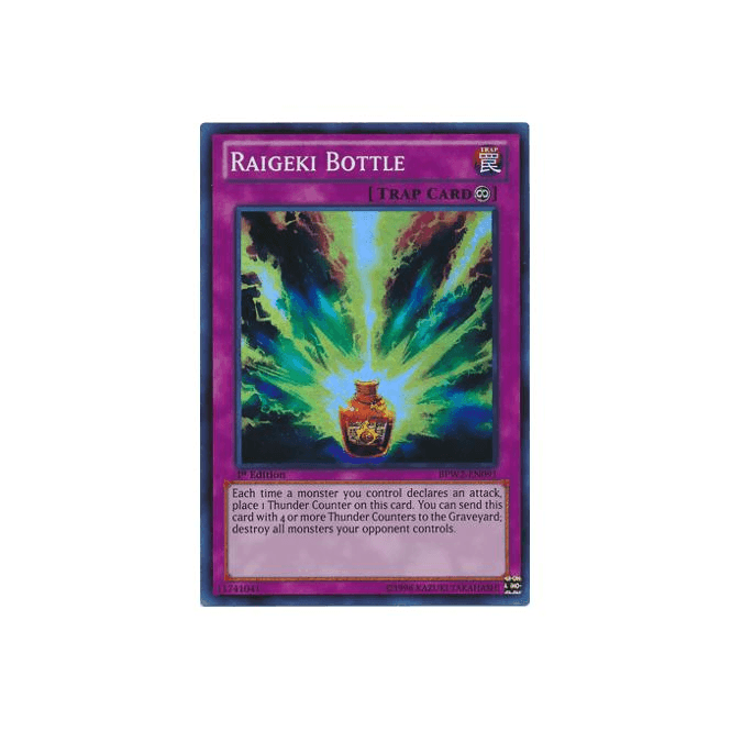 YuGiOh! Card WGRTEN091 Raigeki Bottle (Super Rare) Chaos Cards
