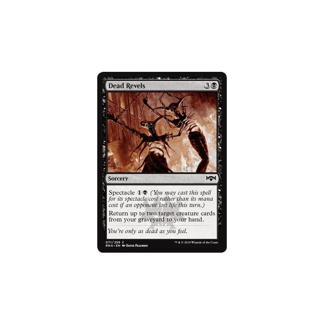 Dead Revels : RAVNICA ALLEGIANCE 071/259 - Magic the Gathering Single Card Dead Revels : RAVNICA ALLEGIANCE 071/259 - Magic the Gathering Single Card