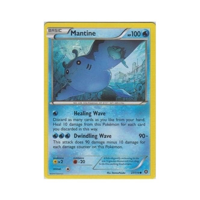Pokemon Single Card XY - STEAM SIEGE - 027/114 : Mantine | Chaos Cards Pokemon Single Card XY - STEAM SIEGE - 027/114 : Mantine | Chaos Cards