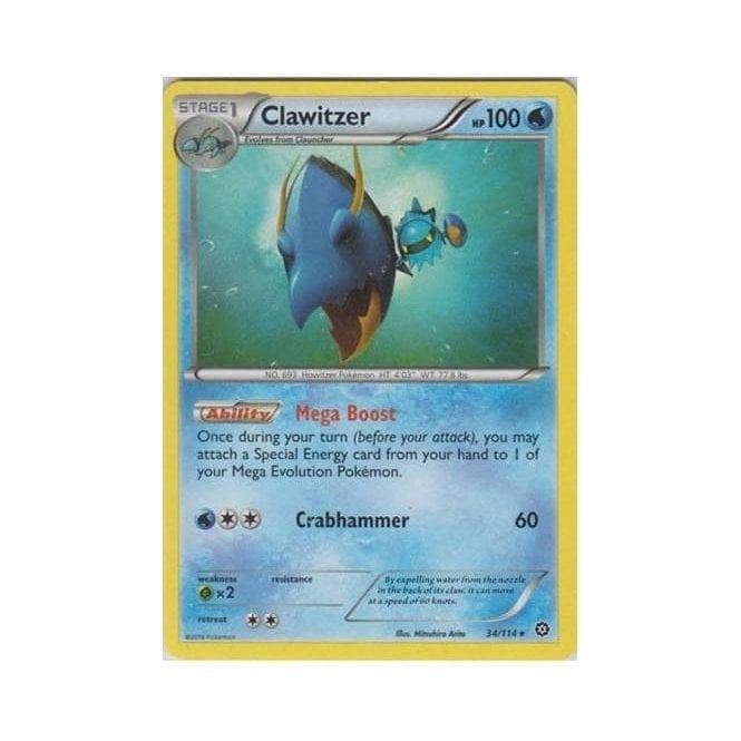 Pokemon Single Card XY - STEAM SIEGE - 034/114 : Clawitzer | Chaos Cards Pokemon Single Card XY - STEAM SIEGE - 034/114 : Clawitzer | Chaos Cards