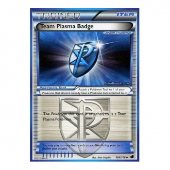 Team Plasma Badge (TEAM PLASMA) : B&W - PLASMA FREEZE 104/116 - Pokemon Single Card