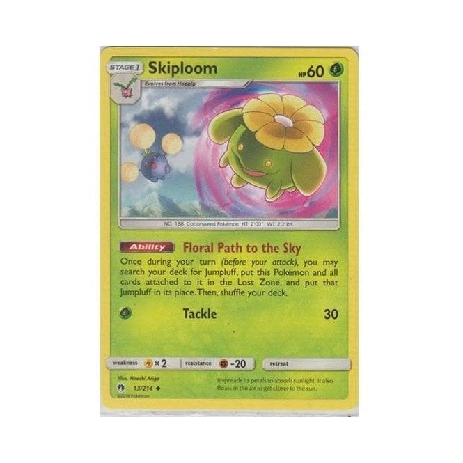 Pokemon Single Card SUN AND MOON - LOST THUNDER - 13/214 : Skiploom | Chaos  Cards