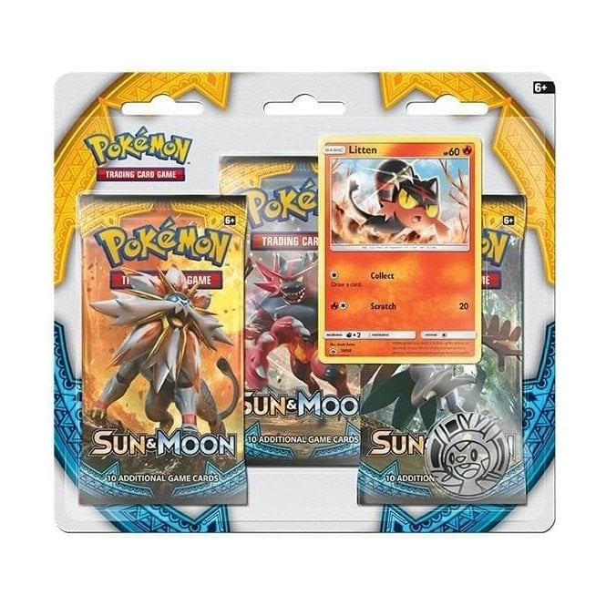 Pokemon 3 Pack Blister : Litten - Sun and Moon | Chaos Cards Pokemon 3 Pack Blister : Litten - Sun and Moon | Chaos Cards