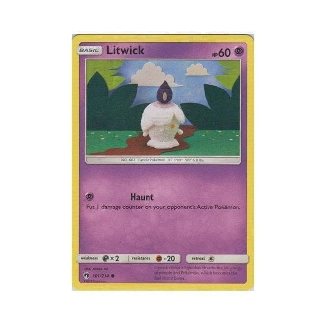 Pokemon Single Card SUN AND MOON - LOST THUNDER (Reverse Holo) - 101/214 :  Litwick | Chaos Cards