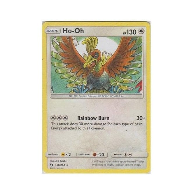 Pokemon Single Card SUN AND MOON - LOST THUNDER (Reverse Holo) - 160/214 :  Ho-Oh | Chaos Cards