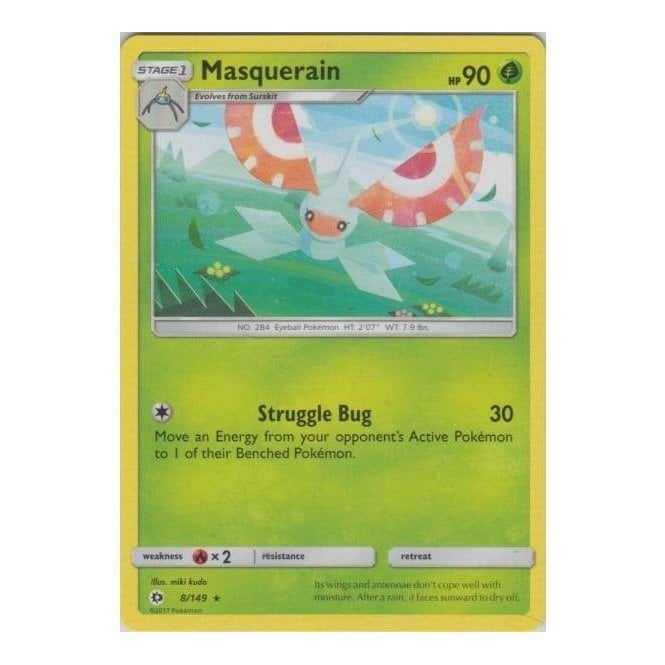 Pokemon Single Card SM SUN MOON BASE SET Reverse Holo 008 163 