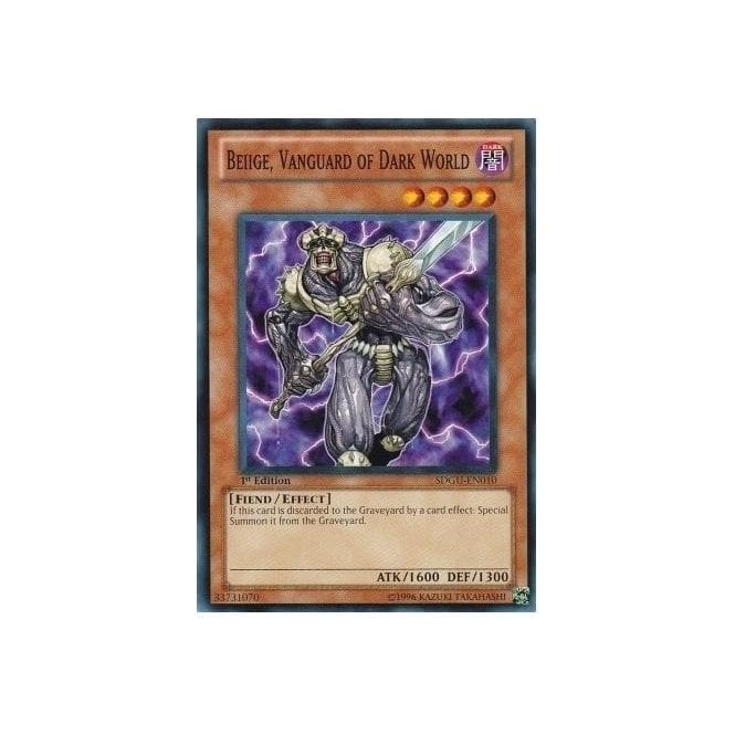 Yu-Gi-Oh! Card SDGU-EN010 Beiige, Vanguard of Dark World (Common) | Chaos  Cards