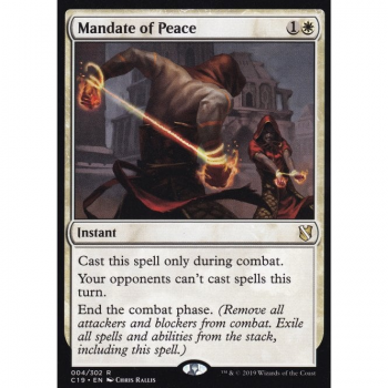 Mandate of Peace : COMMANDER 2019 004/302 - Magic the Gathering Single Card