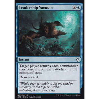 Leadership Vacuum : COMMANDER 2019 009/302 - Magic the Gathering Single Card