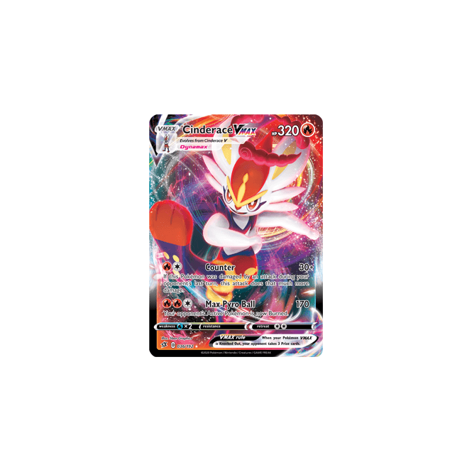 Cinderace VMAX : SWORD AND SHIELD - REBEL CLASH 036/192 - Pokemon Single  Card