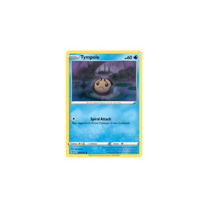 Tympole : SWORD AND SHIELD - REBEL CLASH 044/192 - Pokemon Single Card Tympole : SWORD AND SHIELD - REBEL CLASH 044/192 - Pokemon Single Card