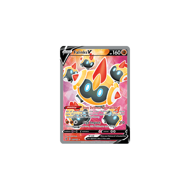 Falinks V : SWORD AND SHIELD - REBEL CLASH 185/192 - Pokemon Single Card Falinks V : SWORD AND SHIELD - REBEL CLASH 185/192 - Pokemon Single Card