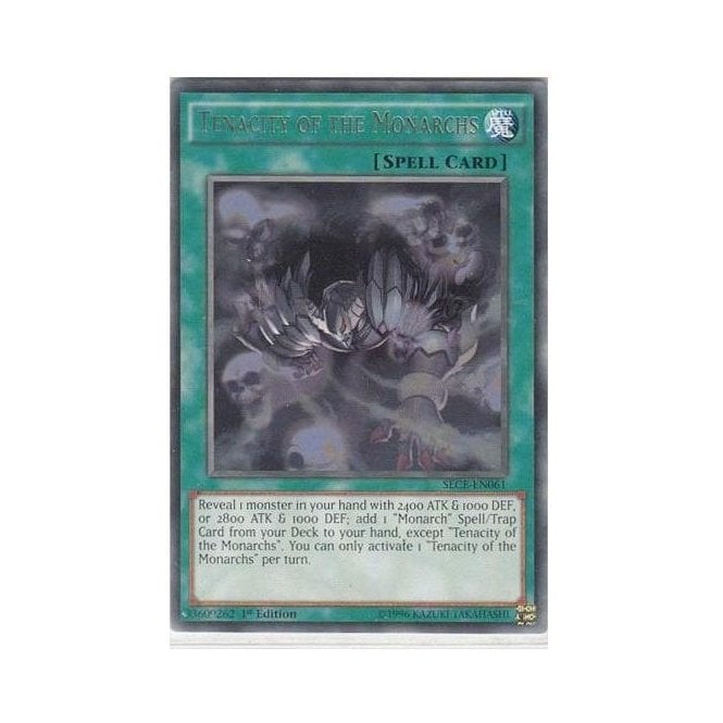 Yu-Gi-Oh! Card SECE-EN061 Tenacity of the Monarchs (Rare) | Chaos Cards Yu-Gi-Oh! Card SECE-EN061 Tenacity of the Monarchs (Rare) | Chaos Cards