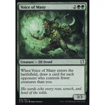 Voice of Many : COMMANDER 2019 036/302 - Magic the Gathering Single Card