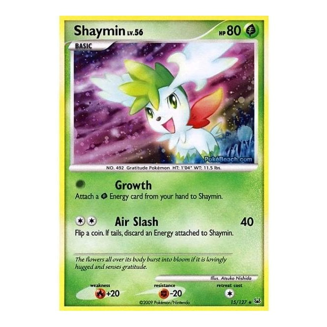 Pokemon Single Card PLATINUM (Reverse Holo) 015/127 Shaymin Chaos Cards