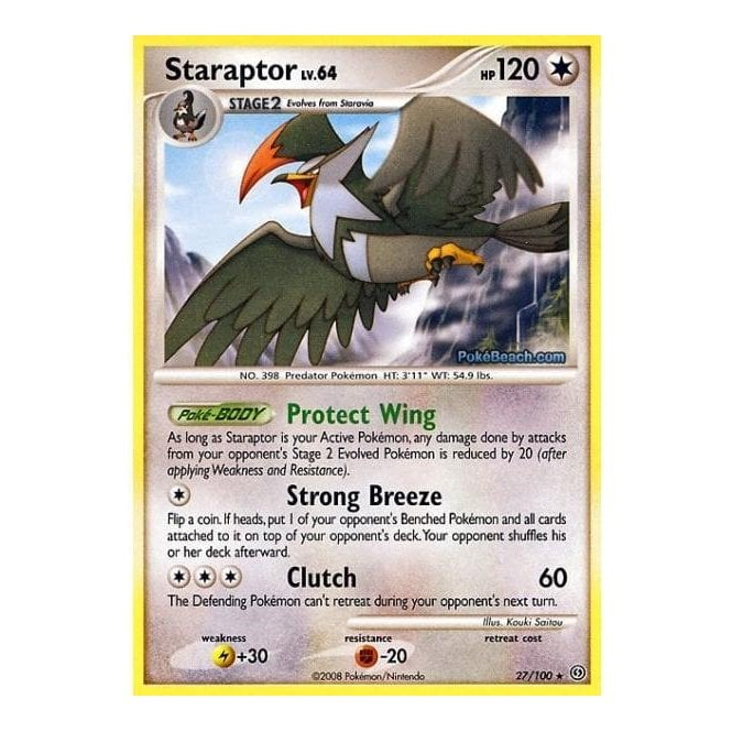 Pokemon Single Card STORMFRONT - 027/100 : Staraptor | Chaos Cards Pokemon Single Card STORMFRONT - 027/100 : Staraptor | Chaos Cards