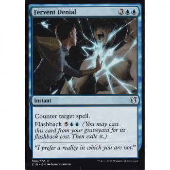Fervent Denial : COMMANDER 2019 086/302 - Magic the Gathering Single Card