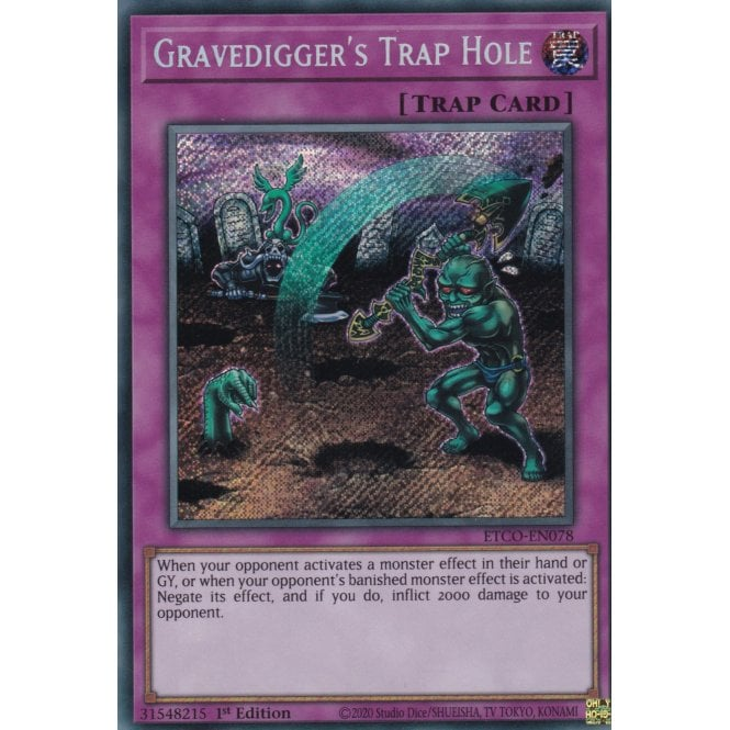 Gravedigger's Trap Hole (Secret Rare) : ETCO-EN078 - Yu-Gi-Oh! Single Card