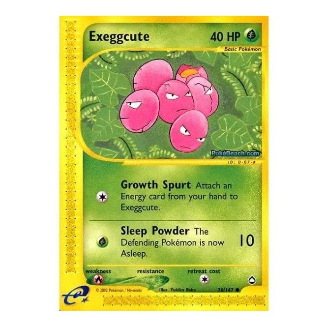 Pokemon Single Card AQUAPOLIS (Reverse Holo) 076/147 Exeggcute