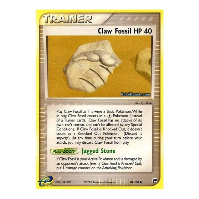 Pokemon Single Card EX SANDSTORM - 090/100 : Claw Fossil | Chaos Cards Pokemon Single Card EX SANDSTORM - 090/100 : Claw Fossil | Chaos Cards