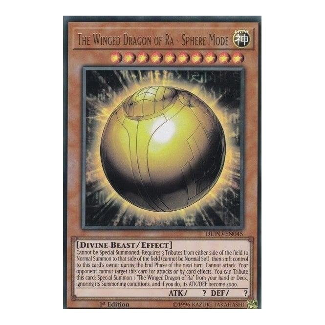 Yu-Gi-Oh! Card DUPO-EN045 The Winged Dragon Of Ra - Sphere Mode (Ultra ...