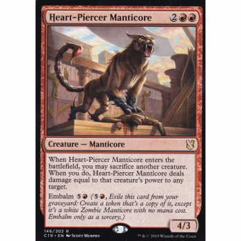 Heart-Piercer Manticore : COMMANDER 2019 146/302 - Magic the Gathering Single Card