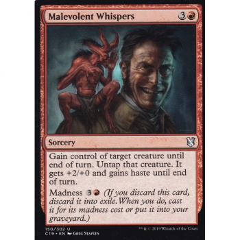 Malevolent Whispers : COMMANDER 2019 150/302 - Magic the Gathering Single Card