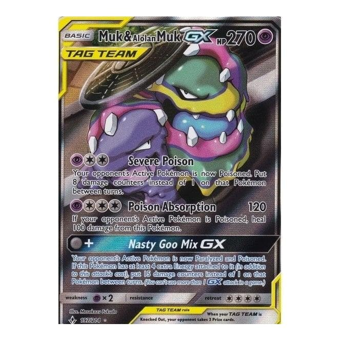 alolan muk gx pokemon card - 84/147 Attack 2 Muk & Alolan Muk GX