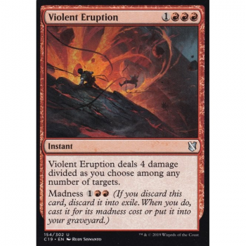 Violent Eruption : COMMANDER 2019 154/302 - Magic the Gathering Single Card
