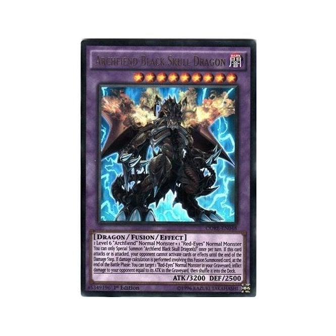 Yu-Gi-Oh! Card CORE-EN048 Archfiend Black Skull Dragon (Ultimate Rare) | Chaos Cards Yu-Gi-Oh! Card CORE-EN048 Archfiend Black Skull Dragon (Ultimate Rare) | Chaos Cards