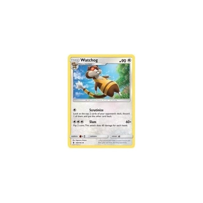 Pokemon Single Card SM - SUN & MOON : GUARDIANS RISING - 108/145 : Watchog | Chaos Cards Pokemon Single Card SM - SUN & MOON : GUARDIANS RISING - 108/145 : Watchog | Chaos Cards
