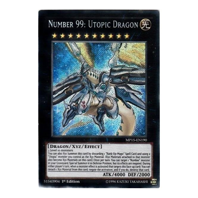 Yu-Gi-Oh! Card MP15-EN190 Number 99: Utopic Dragon (Secret Rare) | Chaos Cards Yu-Gi-Oh! Card MP15-EN190 Number 99: Utopic Dragon (Secret Rare) | Chaos Cards